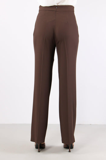 Lalim Pantalone Palazzo Fluido Chocolate - 4