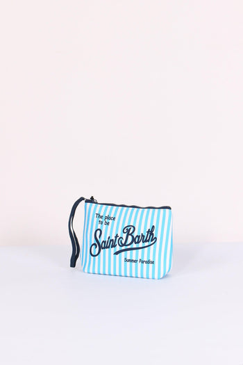 Aline Pochette Righe Mini Azzurro/bianco - 2