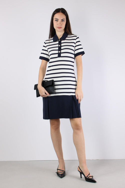 Abito Polo Jersey Riga White/blue
