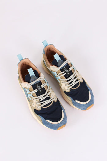 Sneakers Yamano Suede Nylon Navy/kaki - 4