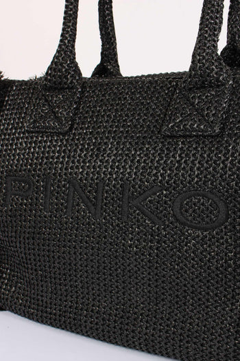 Shopping Beach Rafia Nero - 6
