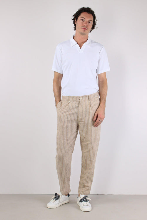 Pantalone Riga Jacquard Beige