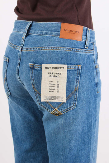 Denim Boyfriend Misto Canapa Denim Medio - 7