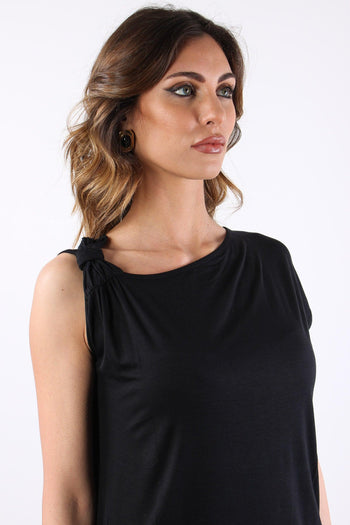 T-shirt Nodo Spalla Nero - 8