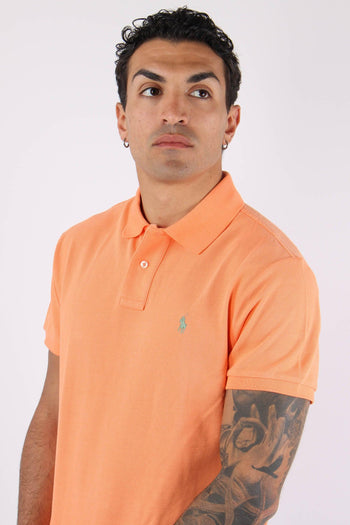 Polo Rete Slim Fit Orange - 7