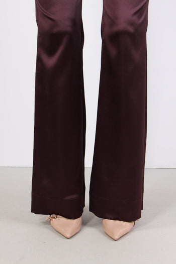 Pinolo Pantalone Effetto Raso Bordeaux - 7