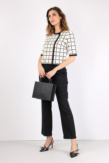 Maglia Logo Bottoni Oro Burro/nero - 5