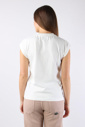 T-shirt Smanicata Taschino White - 4