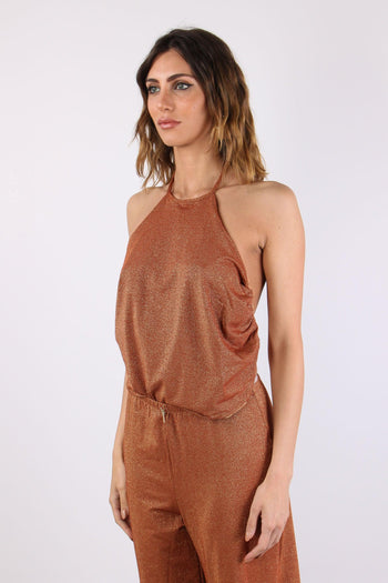 Top Lurex Apertura Schiena Ruggine - 3
