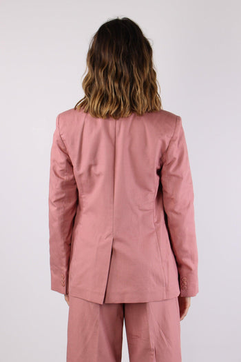 Orche Giacca Monopetto Misto Lino Rose - 5