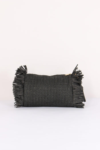 Pochetta Paglia Frange Nero - 3