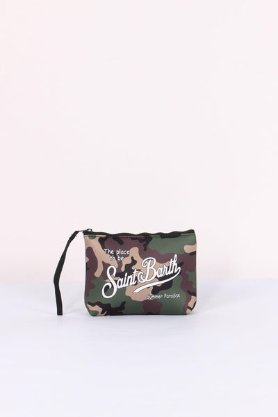 Aline Pochette Camouflage Verde