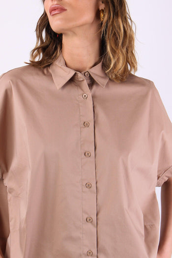 Camicia Over Squadrata Hazelnut - 7