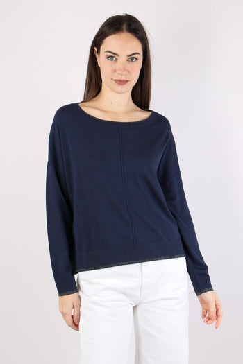 Maglia Scatoletta Lurex Blu Navy - 2