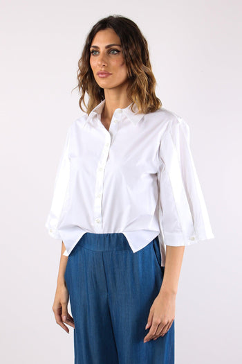 Camicia Apertura Manica Bianco - 3