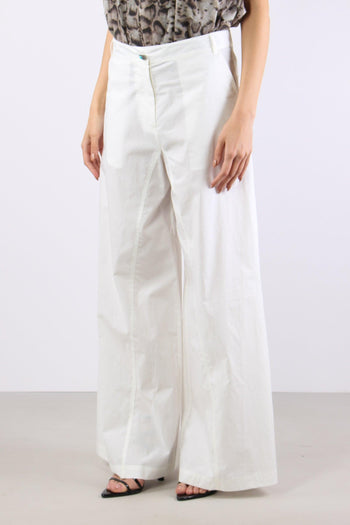 Canelli Pantalone Popeline Bianco - 4