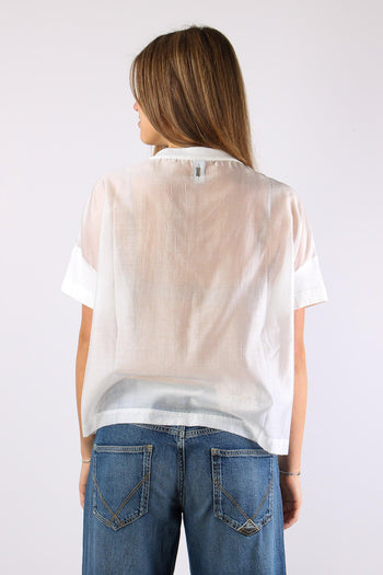 T-shirt Scavo V Organza Off White - 4