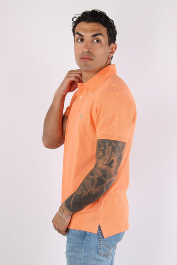Polo Rete Slim Fit Orange - 6