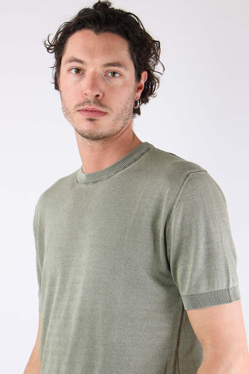 T-shirt Girocollo Basica Green Fade - 7