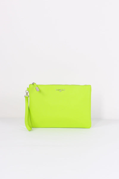 Pochette Saffiano Lime