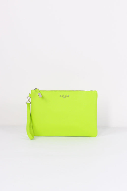 Pochette Saffiano Lime