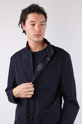 Jacket Gancio Nylon Stretch Blu - 3