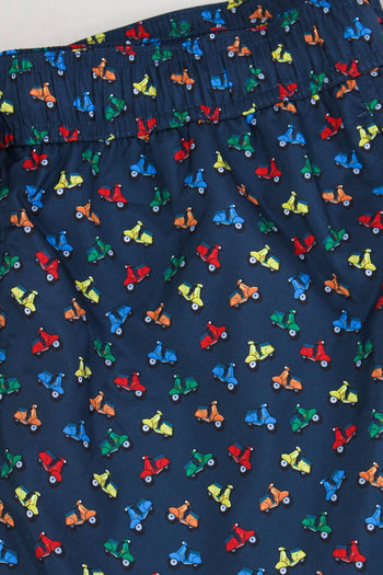 Costume Boxer Stampa Vespe Navy Blue - 8