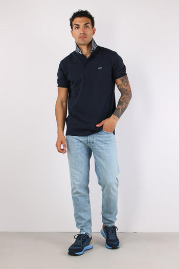 Polo Sotto Collo Bandana Navy Blue - 5