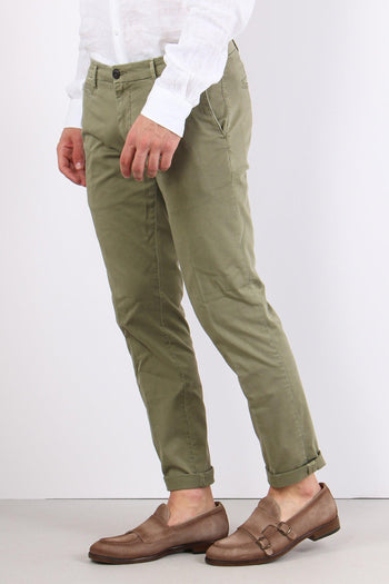 Pantalone Chino Extra Slim Militare - 4
