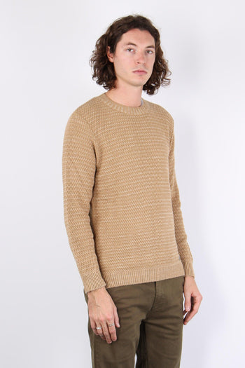 Maglia Punto Riso Cammello/beige - 5