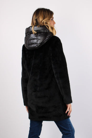 Cappotto Ecopelliccia Piuma Black - 5