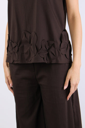 Casacca Fondo Fiori Moro - 6
