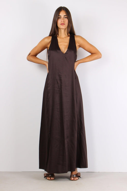 Abito Effetto Raso Treccia Die Moro