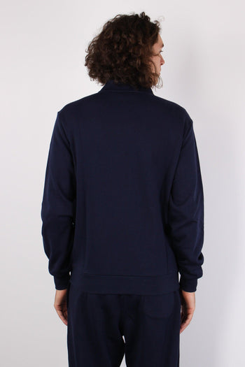 Maglia Cotone Full Zip Navy Blue - 3