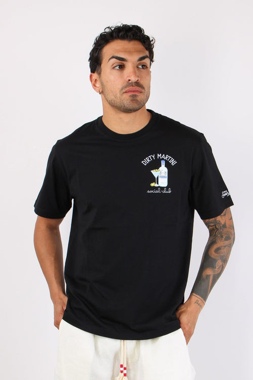 T-shirt Scritta Ricami Martini