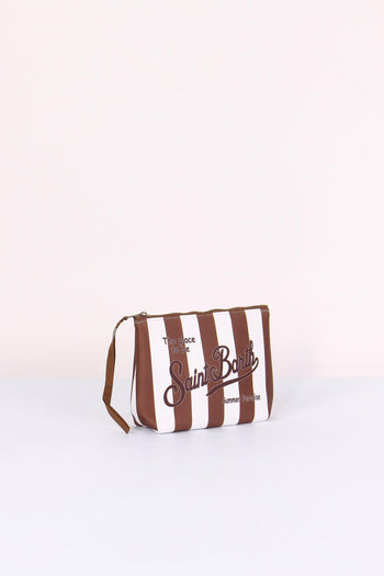Aline Pochette Righe Moro/bianco - 5