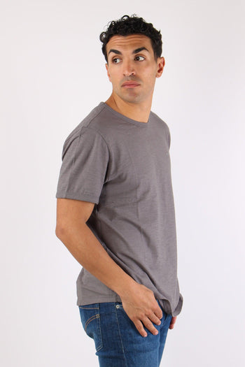 T-shirt Cotone Fiammato Inchiostro - 3