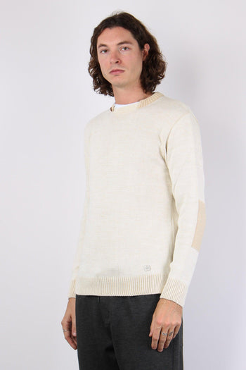 Maglia Inserto Impunture Panna/beige - 6