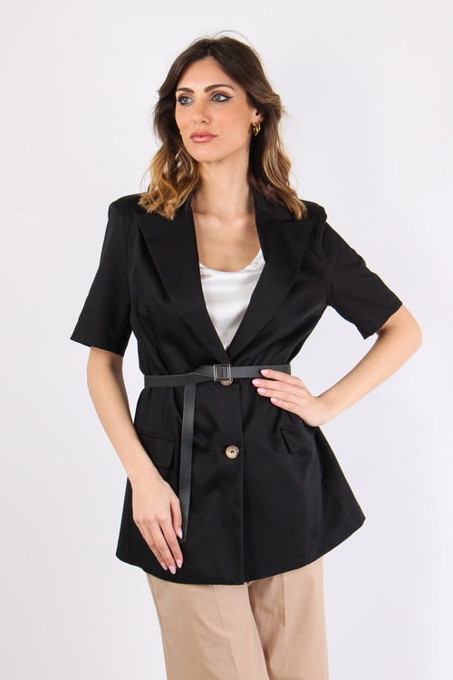 Giacca M/m Cinturata Nero