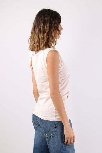 Aimee T-shirt Fiocco Spalla Silver Peony - 7