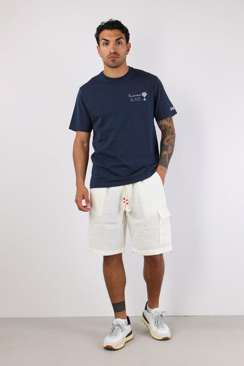 T-shirt Scritta Ricami Business Glass
