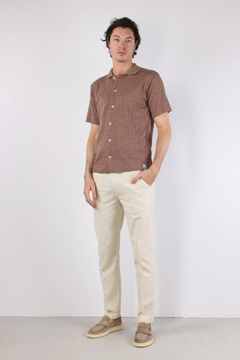 Camicia Mc Traforata Tabacco - 2