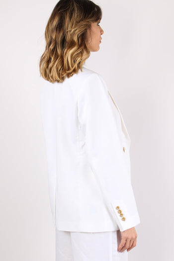 Giacca Doppiopetto Misto Lino Burro - 6