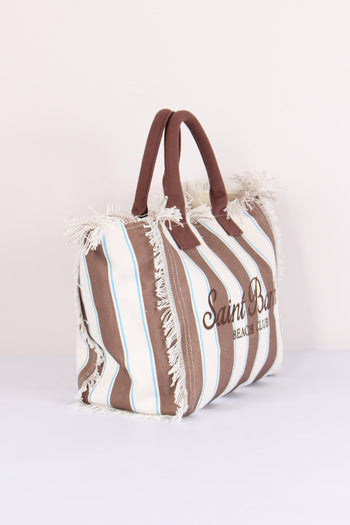 Vanity Canvas Righe Beige/bianco - 7