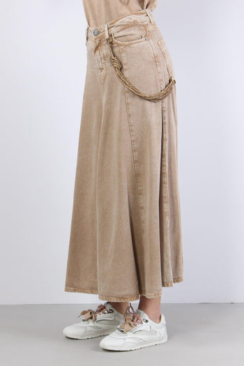 Hurghada Gonna Lunga Denim Beige - 6