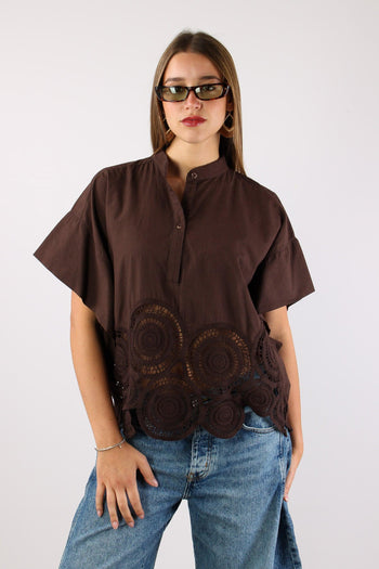 Blusa Ricamo Over Moro - 2