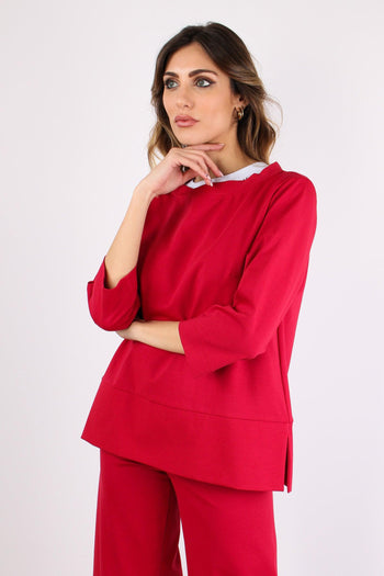 Felpa Taglio Quadro Punto Mila India - 3