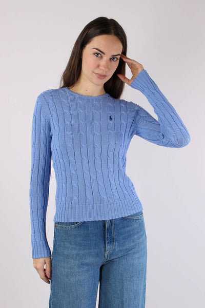 Pullover Girocollo Trecce Litchfield Blue