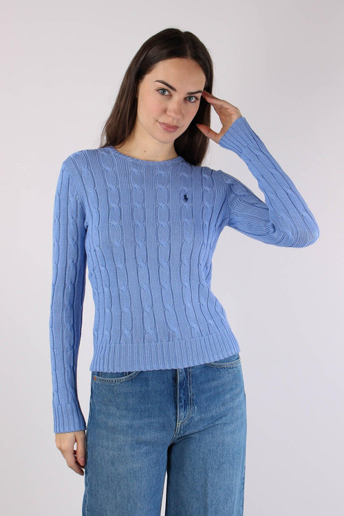 Pullover Girocollo Trecce Litchfield Blue