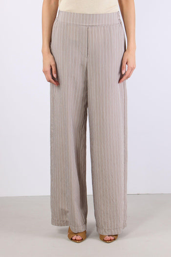 Pantalone Palazzo Riga Beige - 2